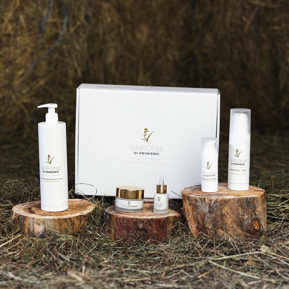 Prodotti della linea cosmetica Sinfonie di Primiero
