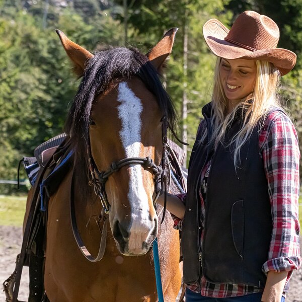 Un cavallo del maneggio wild ranch a vanoi