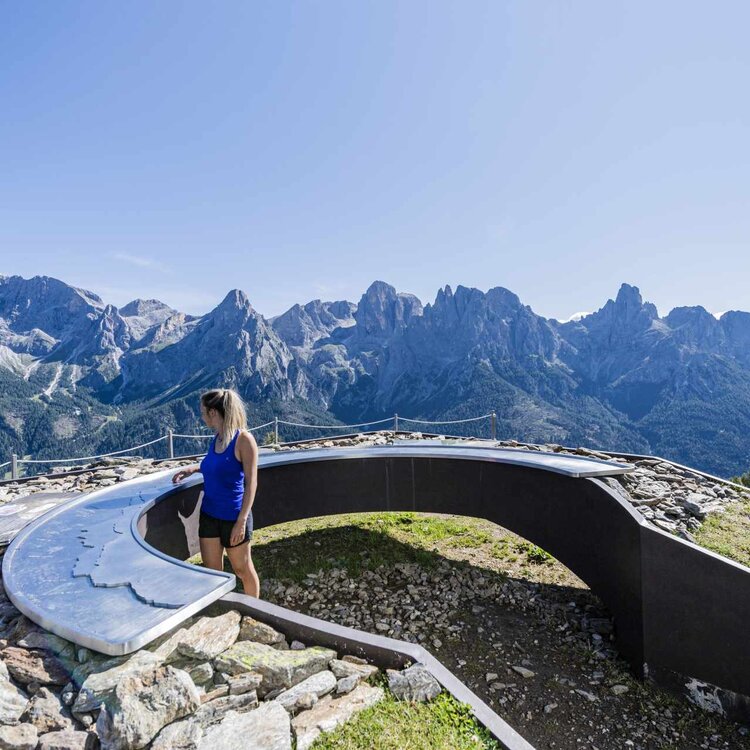 Balcone sulle Dolomiti nel San Martino Bike Arena