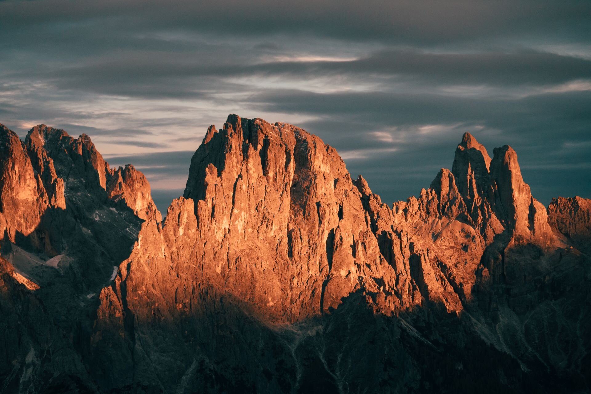 Tramonto sulle Dolomiti del Primiero