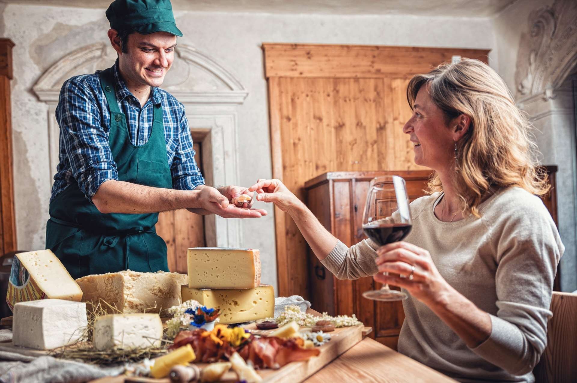 Degustazione con formaggi e vini trentini
