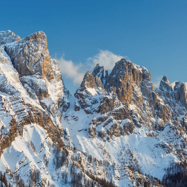 Pala Sass Maor con la neve