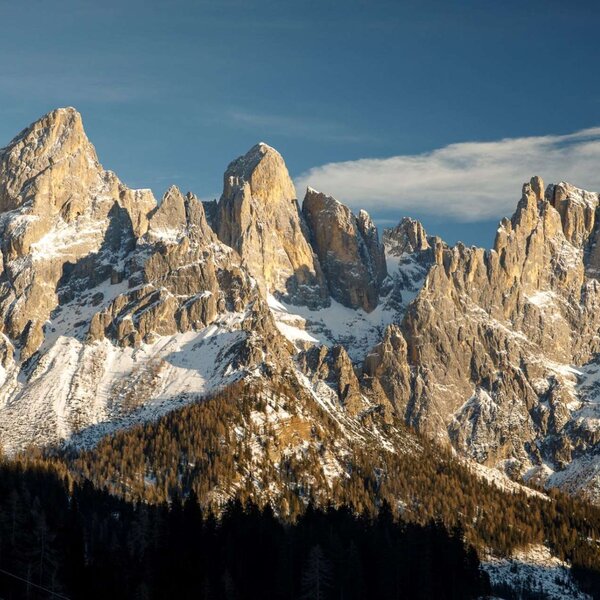 Panorama Dolomiti Primiero in inverno