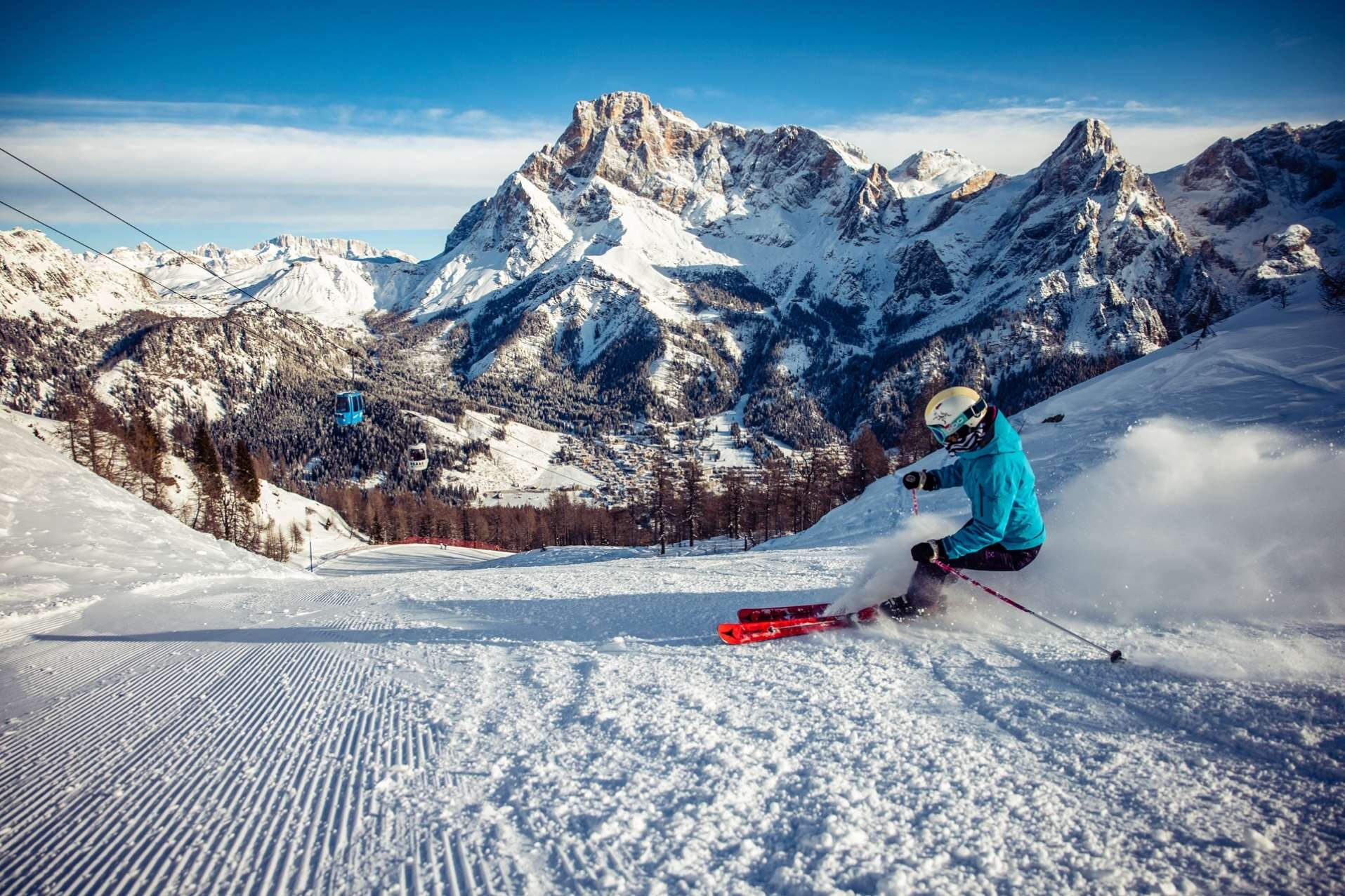 Discesa nella Ski Area San Martino di Castrozza e Passo Rolle