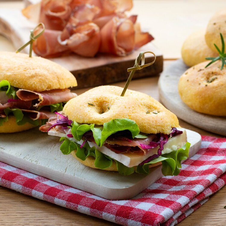 Focaccine di mais ideale per aperitivi